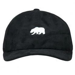 Grassroots California Polar Bear Black Suede Dad Hat