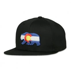 Grassroots California Colorado Bear Black Dri-Bear Snapback Hat New