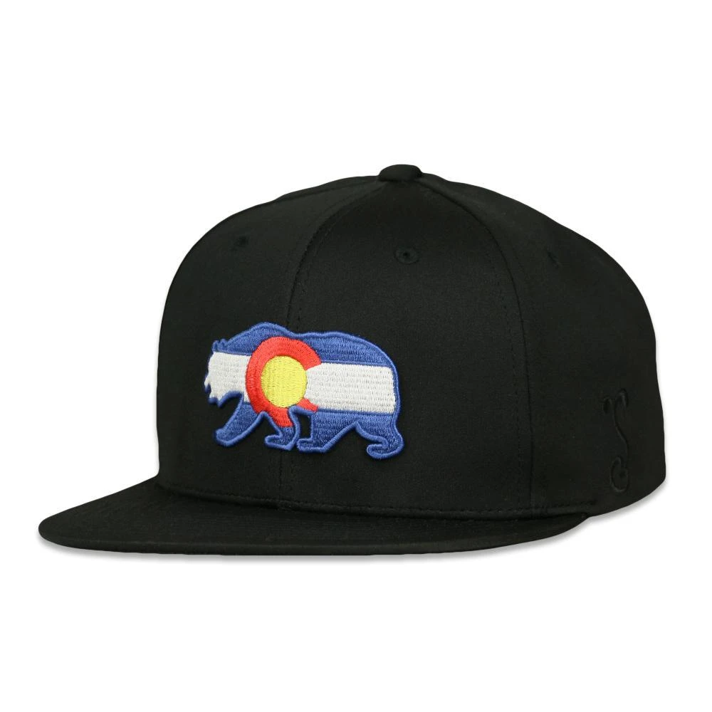 Grassroots California Colorado Bear Black Dri-Bear Snapback Hat New 3 Grassroots California Colorado Bear Black Dri-Bear Snapback Hat New
