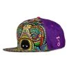 Grassroots California Amanda Vela Bear Purple Fitted Hat Hats