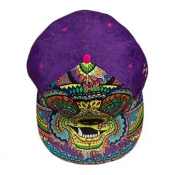 Grassroots California Amanda Vela Bear Purple Fitted Hat Hats