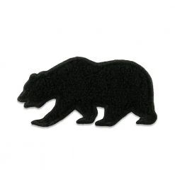 Grassroot Style Shop 17 Grassroots California Black Chenille Removable Bear Patch Accessories