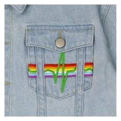 Grassroots California Pink Floyd Dark Side Of The Moon Blue Jean Jacket Women