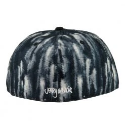 Grassroots California Jerry Garcia Watercolor Mandala Grayscale Fitted Hat Hats