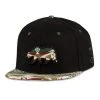 Grassroots California Removable Bear Evergreen Black Fitted Hat Hats