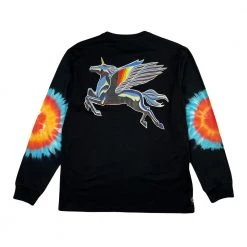 Grassroots California Stanley Mouse Spirit Traveler Tie Dye Black Long Sleeve T Shirt New