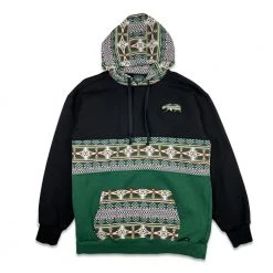 Grassroots California Men Removable Bear Evergreen Green Tall Pullover Hoodie