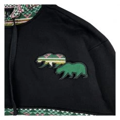 Grassroots California Men Removable Bear Evergreen Green Tall Pullover Hoodie