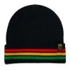 Grassroots California Bombearclat Rasta Stripe Cuff Beanie
