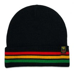 Grassroots California Bombearclat Rasta Stripe Cuff Beanie
