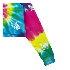 Grassroots California Women Ellie Paisley X Whitney Holbourn Eternal Sunshine Rainbow Dye Crop Hoodie