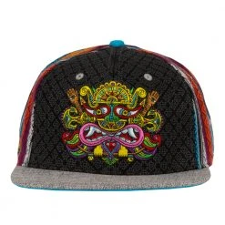 Grassroots California Chris Dyer El Necio Black Pattern Fitted Hat Hats
