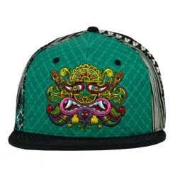 Grassroots California Chris Dyer El Necio Teal Pattern Fitted Hat Hats