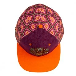 Grassroots California Chris Dyer Mandala Face Burgundy Fitted Hat Hats