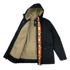 Grassroots California Desert Lore Black Sherpa Parka Men
