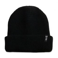 Grassroots California Black Simple Cuff Beanie Hats