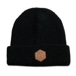 Grassroots California Hats Black Sprout Hex Cuff Beanie