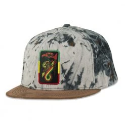 Grassroots California Bombearclat Marble Dye Black Snapback Hat Hats