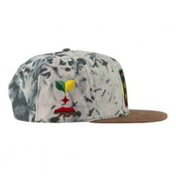 Grassroots California Bombearclat Marble Dye Black Snapback Hat Hats