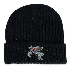 Grassroots California Stanley Mouse Spirit Traveler Black Speckle Cuff Beanie New