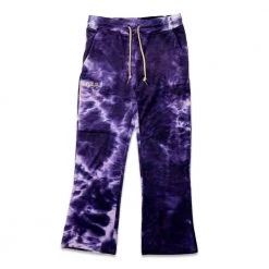 Grassroots California Royal Roots Purple Dye Velour Womens Bell Bottoms
