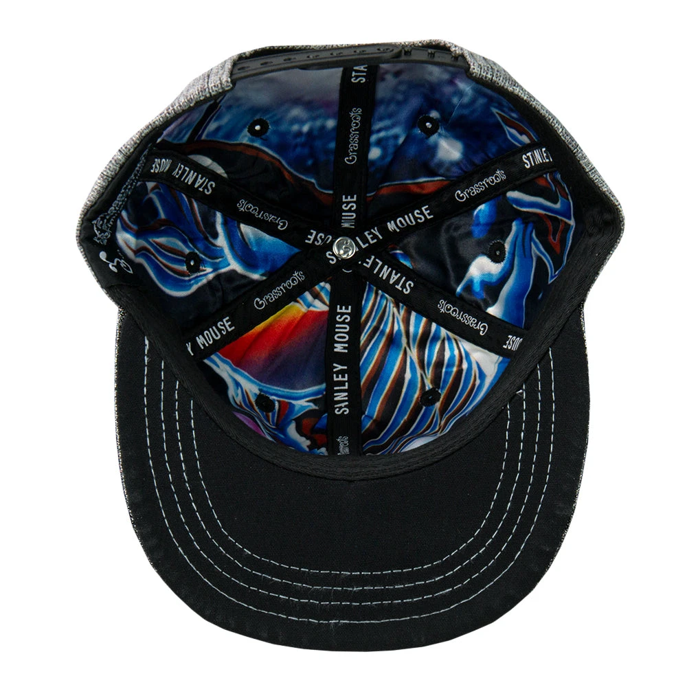 Grassroots California Stanley Mouse Spirit Traveler Gray Glitter Kids Snapback Hat 4 Grassroots California Stanley Mouse Spirit Traveler Gray Glitter Kids Snapback Hat