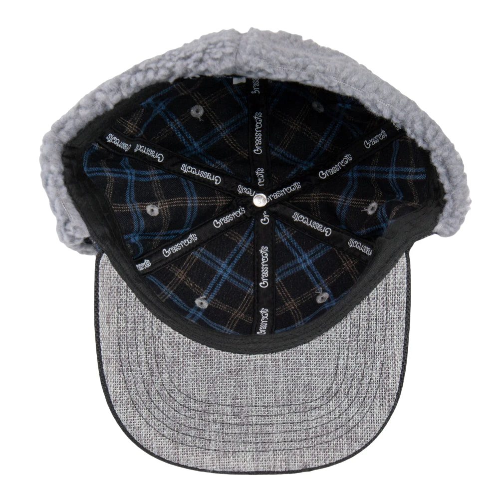 Grassroots California Bear Collection Blue Flannel Earflap Fitted Hat 4 Grassroots California Bear Collection Blue Flannel Earflap Fitted Hat
