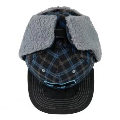 Grassroots California Bear Collection Blue Flannel Earflap Fitted Hat 12 Grassroots California Bear Collection Blue Flannel Earflap Fitted Hat