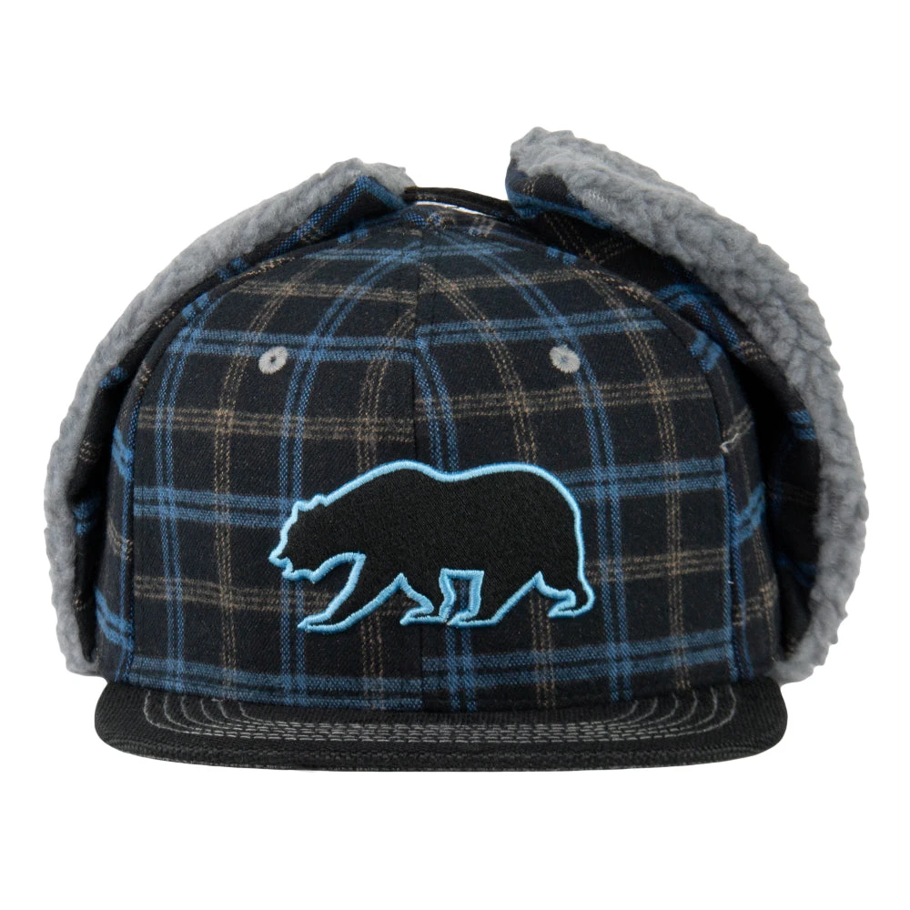 Grassroots California Bear Collection Blue Flannel Earflap Fitted Hat 8 Grassroots California Bear Collection Blue Flannel Earflap Fitted Hat