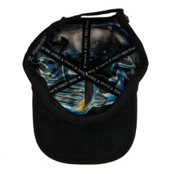 Grassroots California New Stanley Mouse Spirit Traveler Black Corduroy Zipperback Hat