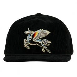 Grassroots California New Stanley Mouse Spirit Traveler Black Corduroy Zipperback Hat