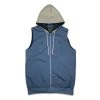 Grassroots California Bear Collection Blue Flannel Lined Hooded Vest Men