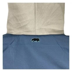 Grassroots California Bear Collection Blue Flannel Lined Hooded Vest Men