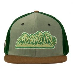 Grassroots California Mountain Division Mammoth Green Corduroy Strapback Hat