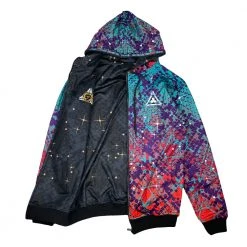 Grassroots California Celestial Serpent Reversible Zip Up Hoodie New