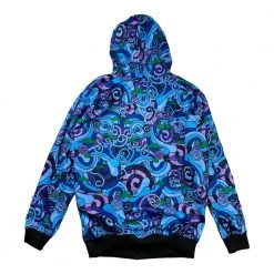Grassroots California Vincent Gordon Seahorse Party Blackout Reversible Zip Up Hoodie