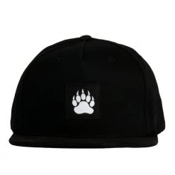 Grassroots California Bear Paw Removable Earflap Black Snapback Hat New