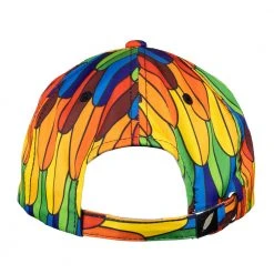 Grassroots California New Scarlet Macaw Rainbow Feathers Dad Hat