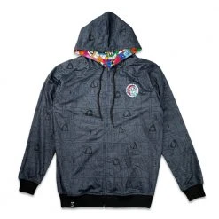 Grassroots California El Pez Reversible Zip Up Hoodie