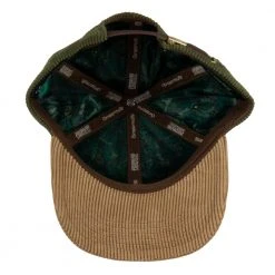 Grassroots California Bigfoot One Meditation Green Corduroy Strapback Hat New
