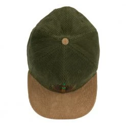 Grassroots California Bigfoot One Meditation Green Corduroy Strapback Hat New