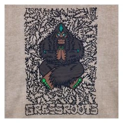 Grassroots California Bigfoot One Meditation Tan Distressed T Shirt
