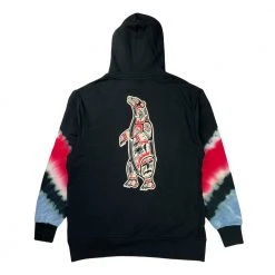 Grassroots California Totem Bear V Dye Pullover Hoodie New