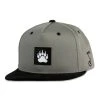 Grassroots California Bear Paw Gray Snapback Hat New