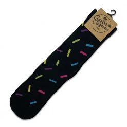 Grassroots California New KGB Glass Black Sprinkle Donut Socks
