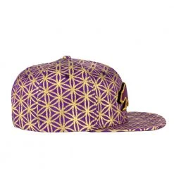 Grassroots California New Removable Bear Flower Of Life Royal Snapback Hat